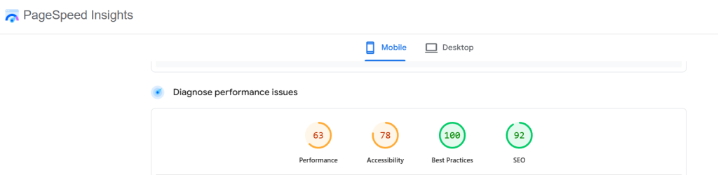 google pagespeed insights tool for private practice website speed test