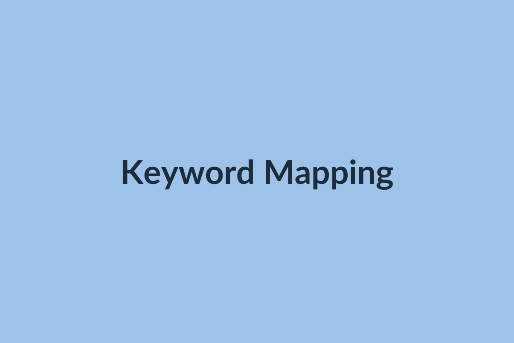 keyword mapping for therapists SEO